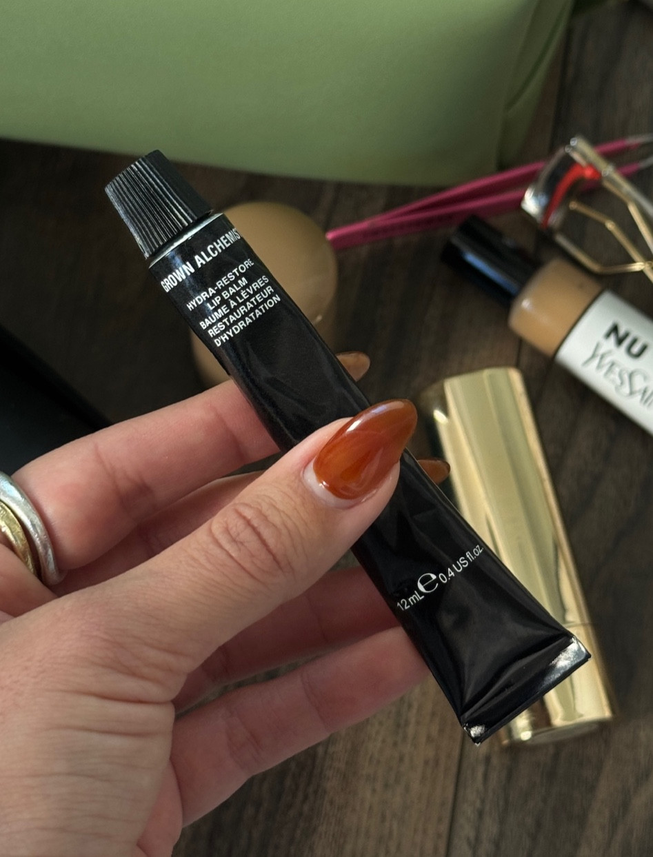 go to lip product - grown alchemist hydra restore lip balm 

#LTKItBag #LTKFindsUnder100 #LTKBeauty