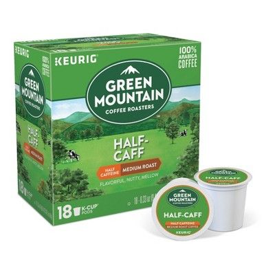 Green Mountain Coffee Half Caff Decaf Medium Roast Coffee - Keurig K-Cup Pods - 18ct | Target