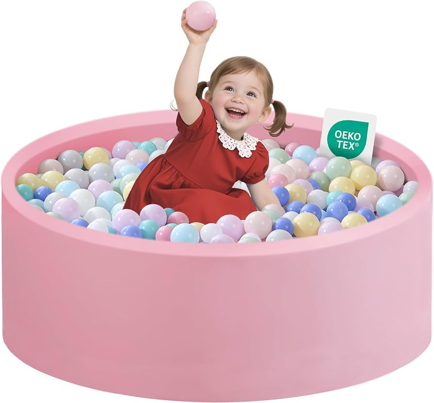 Ball Pit for Toddlers 35.43''x11.81 Baby Ball Pits Soft Memory Foam Ball Pit Round Kids Ball Pit ... | Amazon (US)