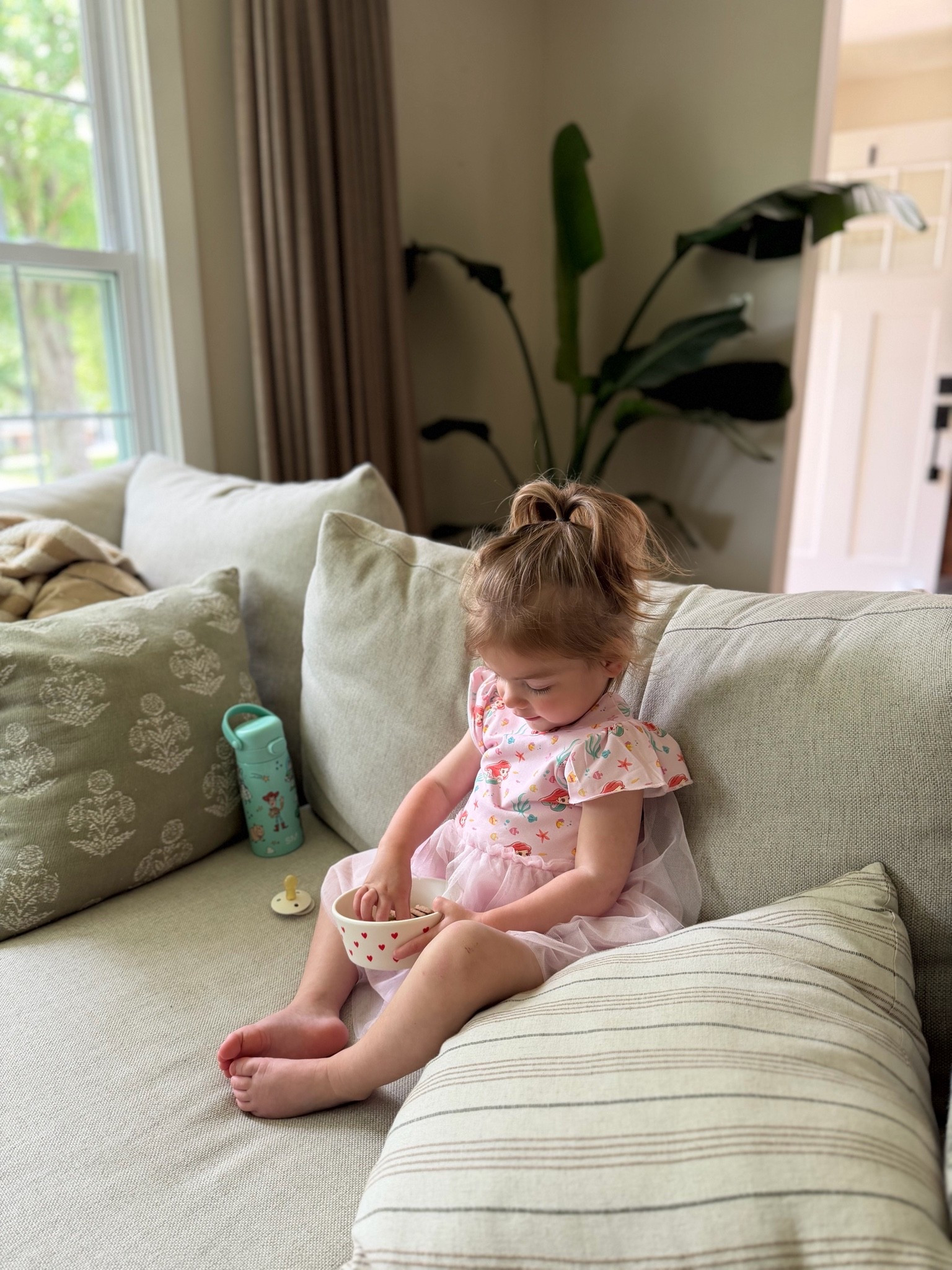 Princess Evie eating her crackers. The princess phase is my favorite - she loves them 🥹🥹😭😭 

Disney princess, Disney, Ariel dress, Monica and Andy

#LTKmomlife #LTKKids