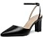 Susanny Women's Heels Closed Pointed Toe Strappy Stiletto Pump Dressy Shoes | Amazon (US)