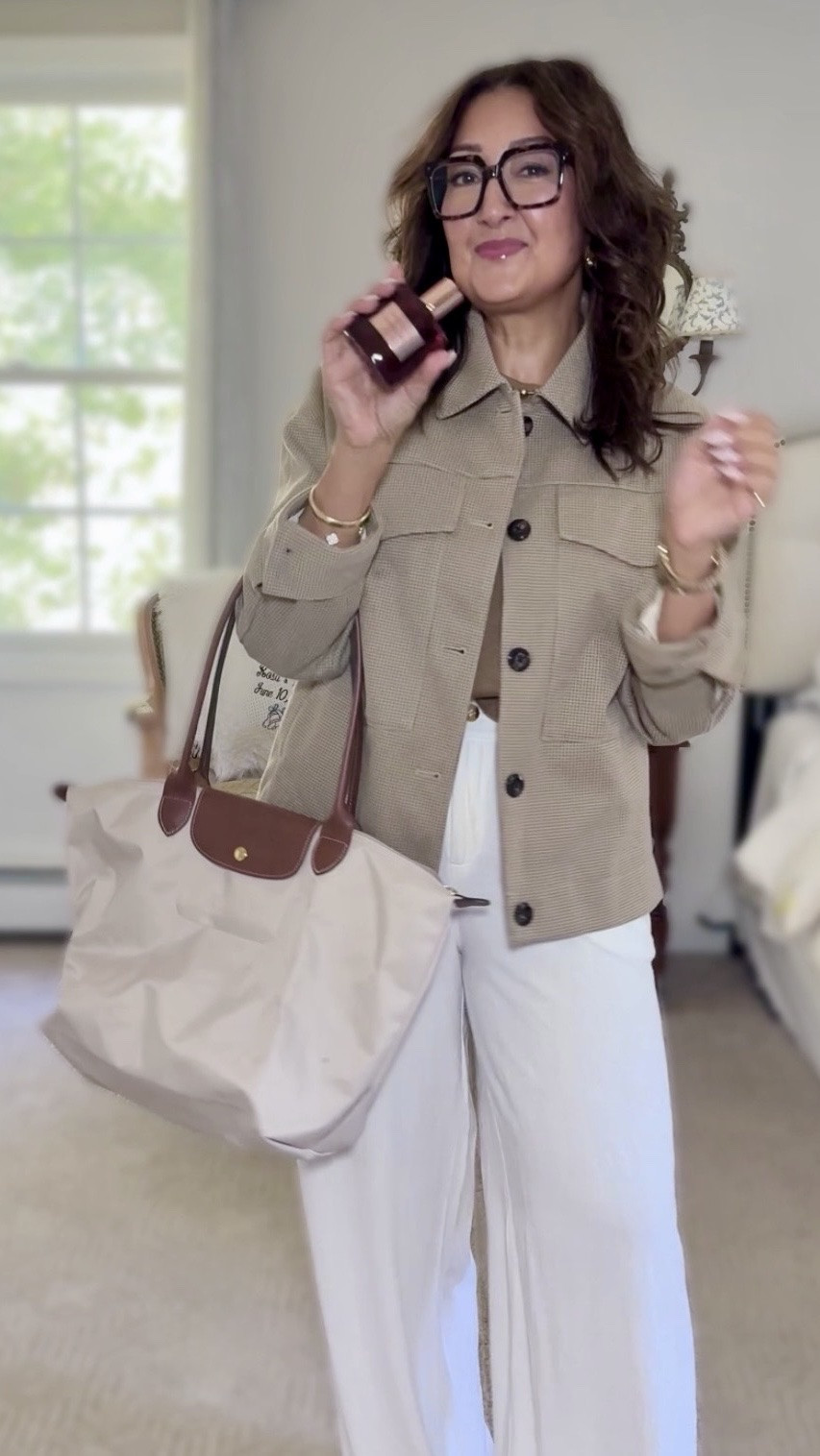 This outfit made more sense once I chose the perfume.
Warm neutrals, white trousers after Labor Day and ruby ballet flats paired with Chris Collins Forbidden Apple. The fragrance became the final accessory. 🍎

#LTKootd #LTKgrwm #LTKBeauty