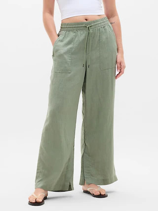 Retreat Linen High Rise Wide Leg Pant | Athleta