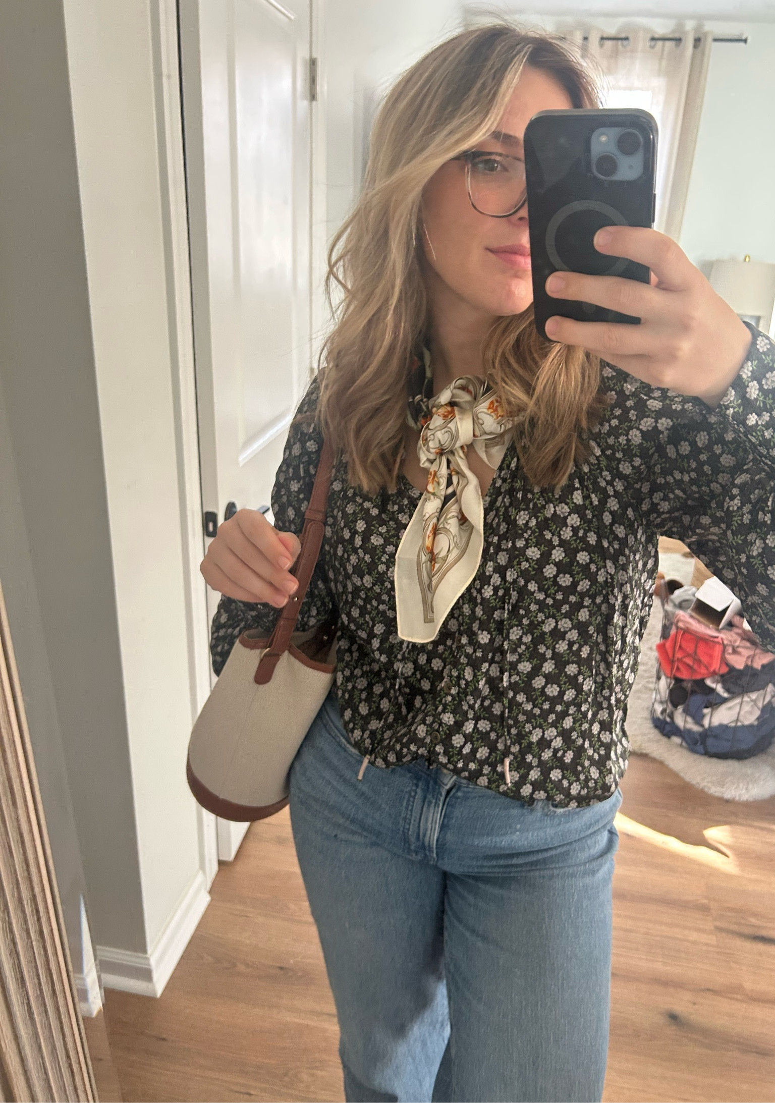 Pattern mixing 👀

Anthropologie blouse, Sezane , jeans, Levi jeans, scarf, silk scaffold, weekend casual look 

#LTKMidsize #LTKStyleTip #LTKFindsUnder100