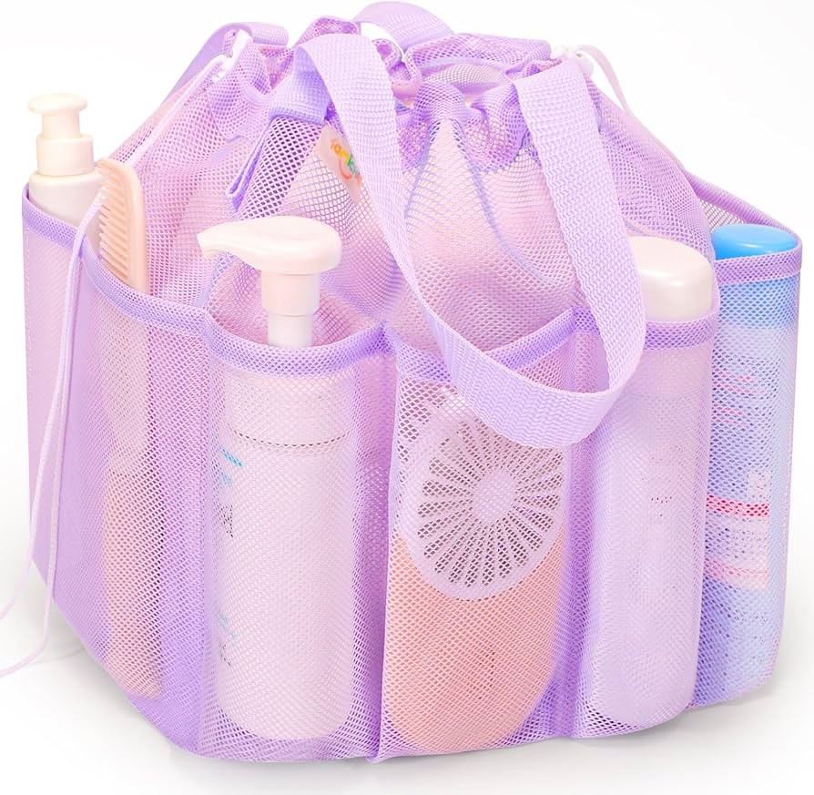 famichan Mesh Shower Caddy Portable with Drawstring, Dorm Room Essentials for College Students Gi... | Amazon (US)