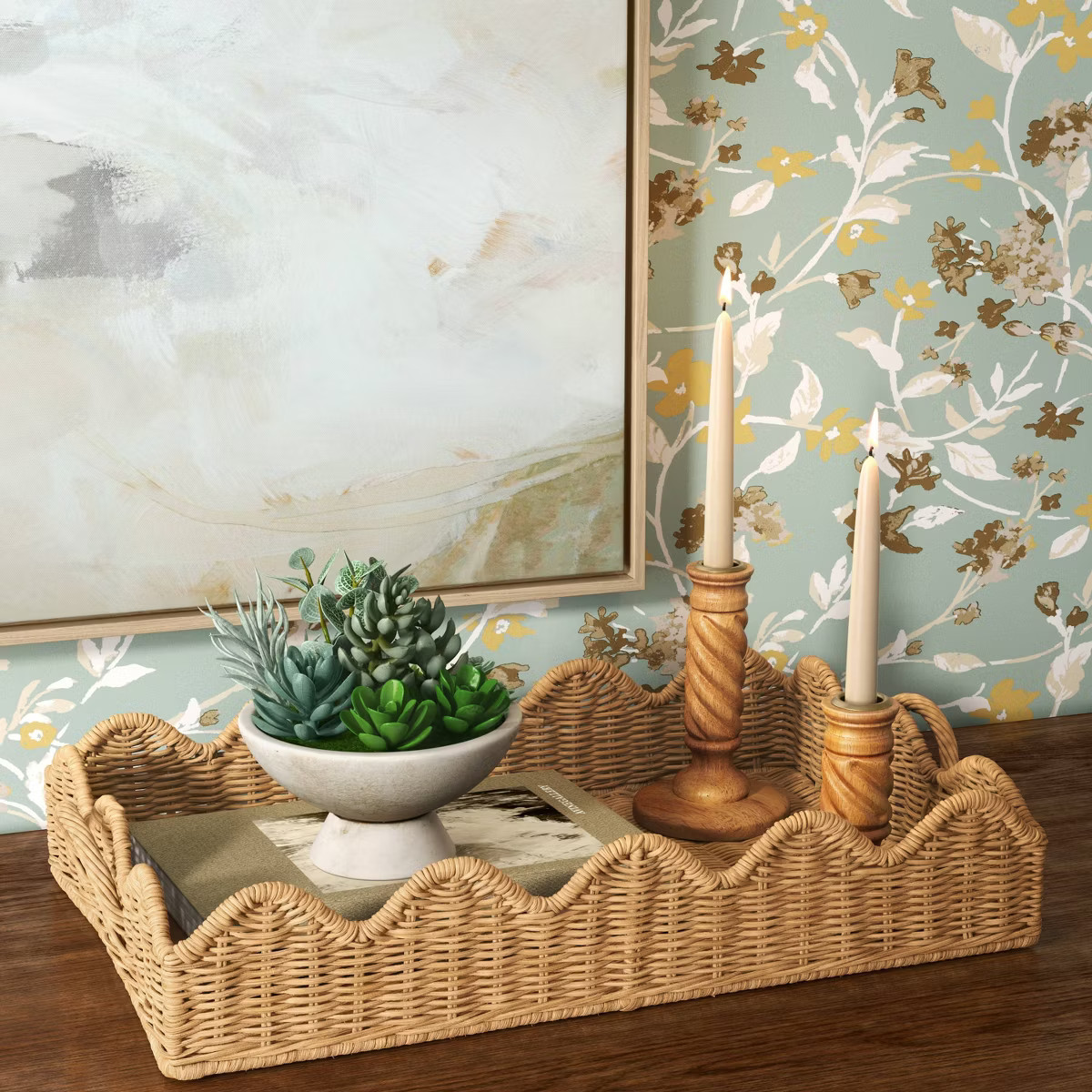 Scallop Edge Woven Tray - Threshold™ | Target