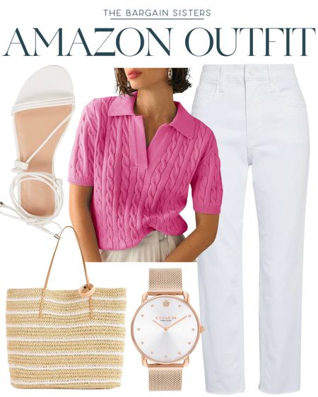 Amazon Outfit 

| Amazon OOTD | Amazon Fashion | Amazon Finds | White Jeans | Spring Outfit | Summer Outfit | Straw Tote Bag | Coach Watch

#LTKstyletip #LTKSeasonal #LTKU