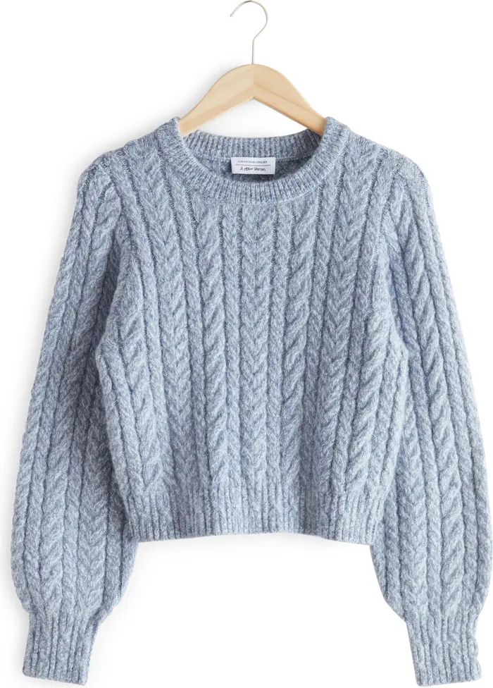 & Other Stories Cable Knit Wool & Alpaca Blend Sweater | Nordstrom | Nordstrom