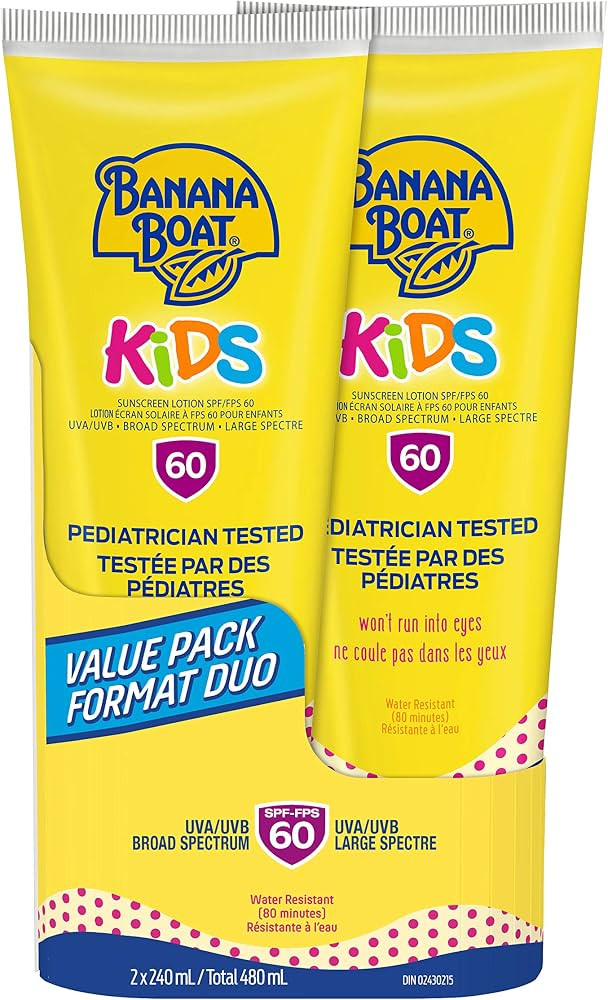 Banana Boat Sunscreen for Kids, Sunscreen Lotion, SPF 60, Value Twin Pack | Amazon (CA)