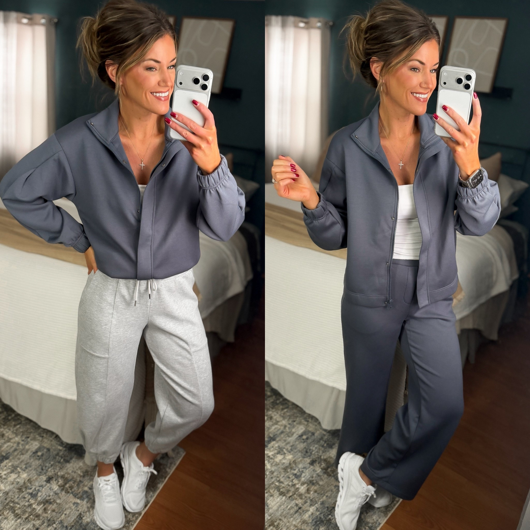 Comfy quality athleisure from Walmart
Jacket/ small 
Grey joggers/ medium
Blue pants/ small 

#LTKActive #LTKSeasonal