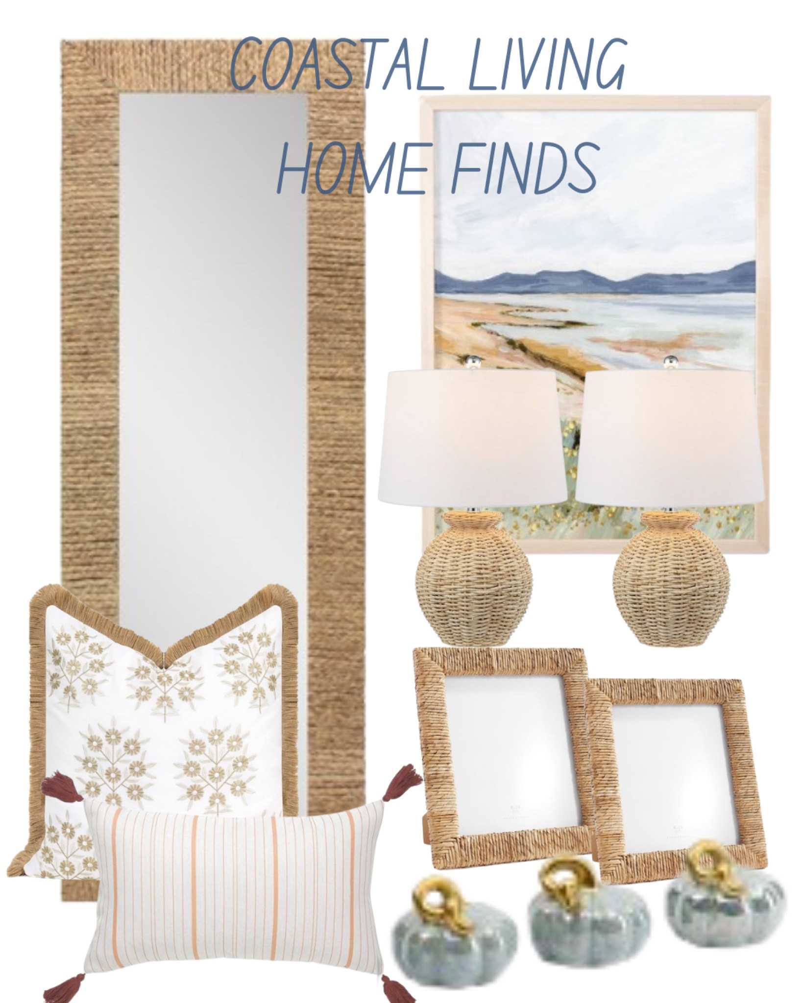 Coastal Living Home Decor 
Rattan Standing Mirror 

#LTKFindsUnder50 #LTKSeasonal #LTKHome