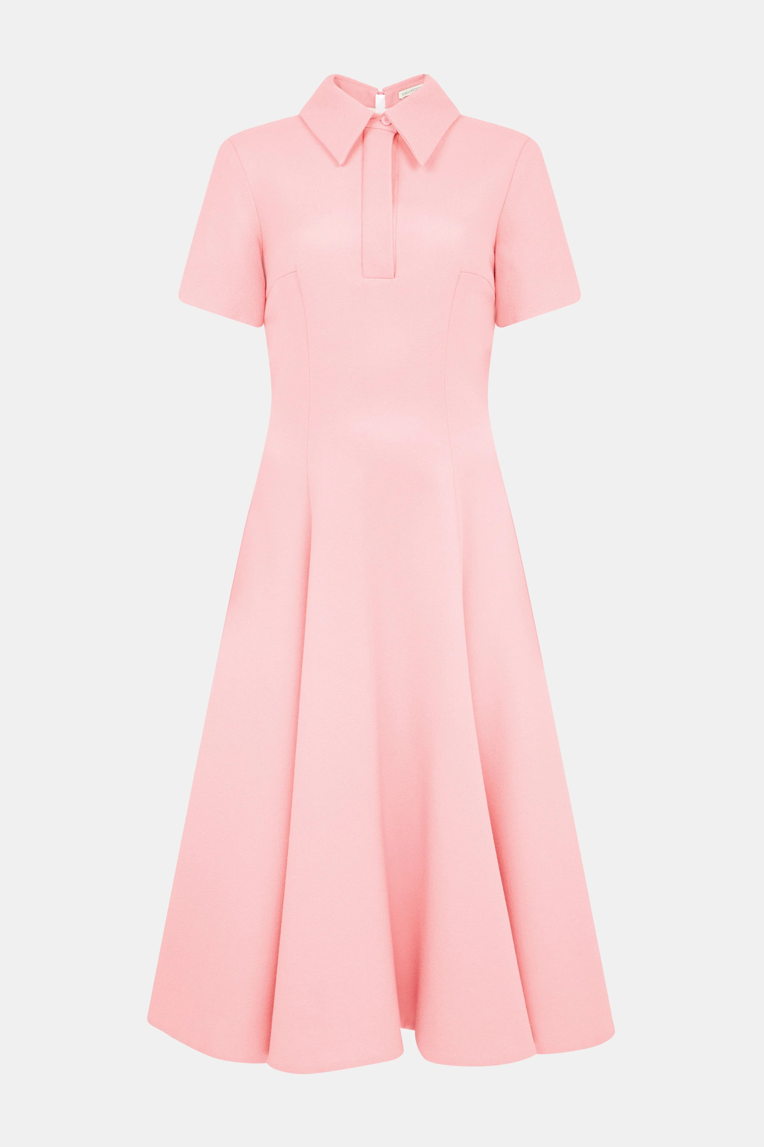 Feliciana Dress In Pink Sorbet Single Wool Crepe | Emilia Wickstead