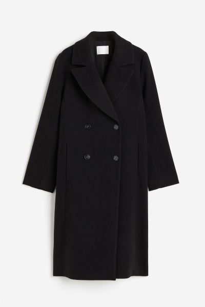 Double-breasted Coat - Black - Ladies | H&M US | H&M (US + CA)