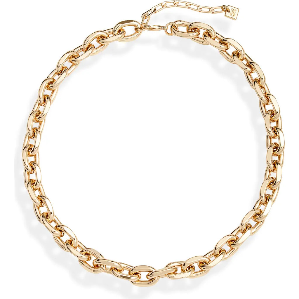 Open Edit Faceted Chain Link Necklace in Gold at Nordstrom | Nordstrom