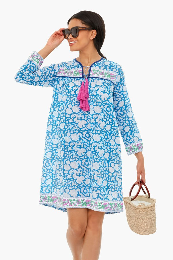 Blue and White Floral Leyla Dress | Tuckernuck