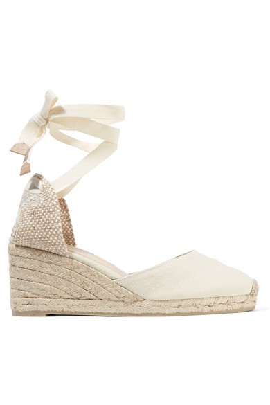 Castañer - Carina Canvas Wedge Espadrilles - Beige | NET-A-PORTER (UK & EU)