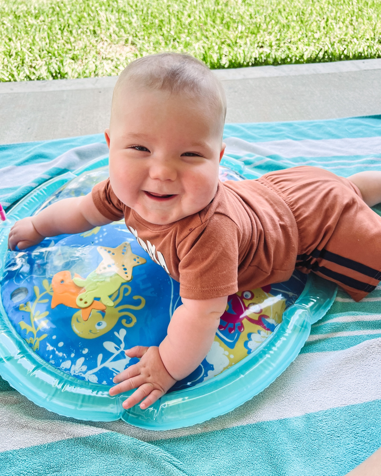 Fun summer activity for a baby! Bruce loved this water play mat😍 we spend hours on it!💛💙

Walmart, baby toy, summer toy, baby boy

#LTKbaby #LTKunder50 #LTKfamily