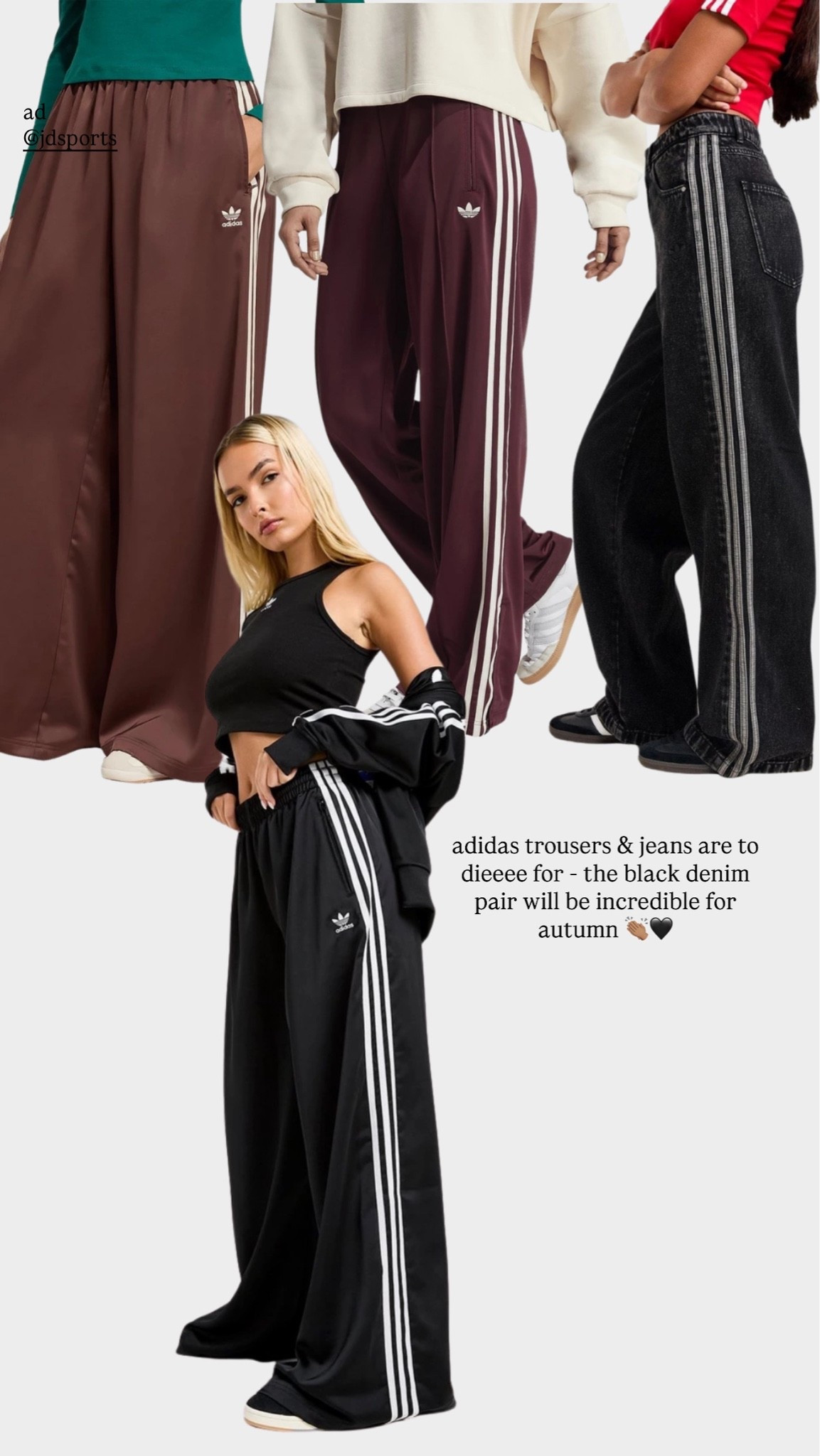 ad JD - adidas trousers & jeans are to dieeee for - the black denim pair will be incredible for autumn 👏🏽🖤

#LTKsummer #LTKuk #LTKstyletip