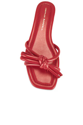 Loeffler Randall Hadley Bow Flat Sandal in Red from Revolve.com | Revolve Clothing (Global)