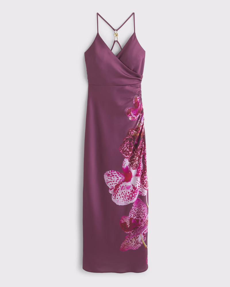 Women's Hardware Wrap Maxi Dress | Women's Clearance | Abercrombie.com | Abercrombie & Fitch (US)
