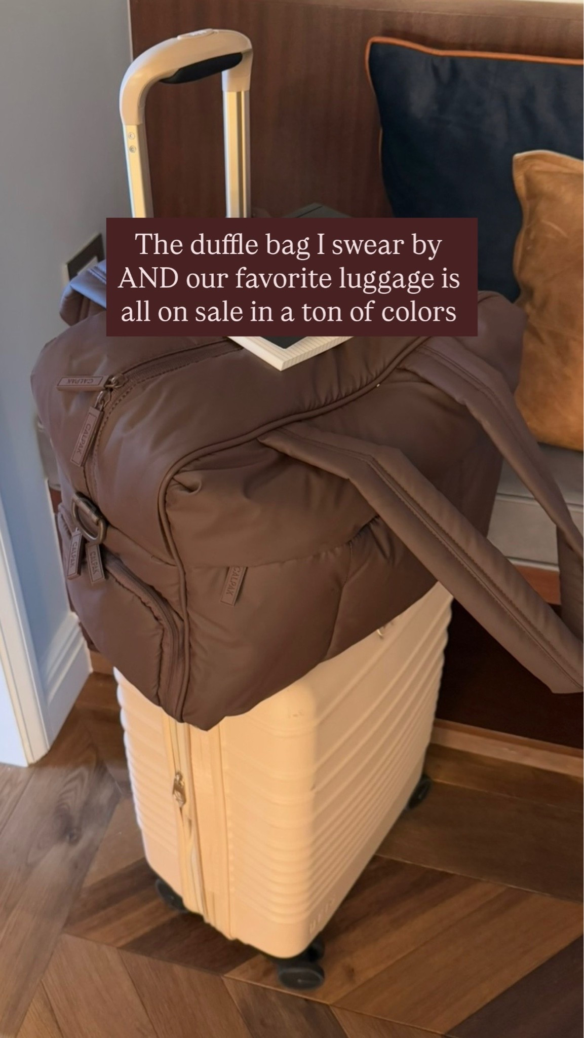 My go to carry on combo!
My duffle is majorly on rare sale AND Beis luggage sets 25% off ! We use the carry on size and medium check size the most!

#LTKSaleAlert