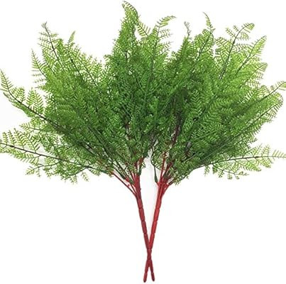 CATTREE Artificial Shrubs Bushes, Plastic Fern Leaves Persian Grass Fake Plants Wedding Indoor Ou... | Amazon (US)