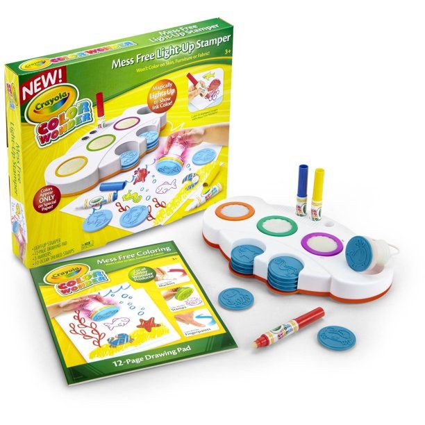 Crayola Color Wonder Magical Mess Free Light-Up Stamper, Includes paper, Mess Free Markers and 10... | Walmart (US)