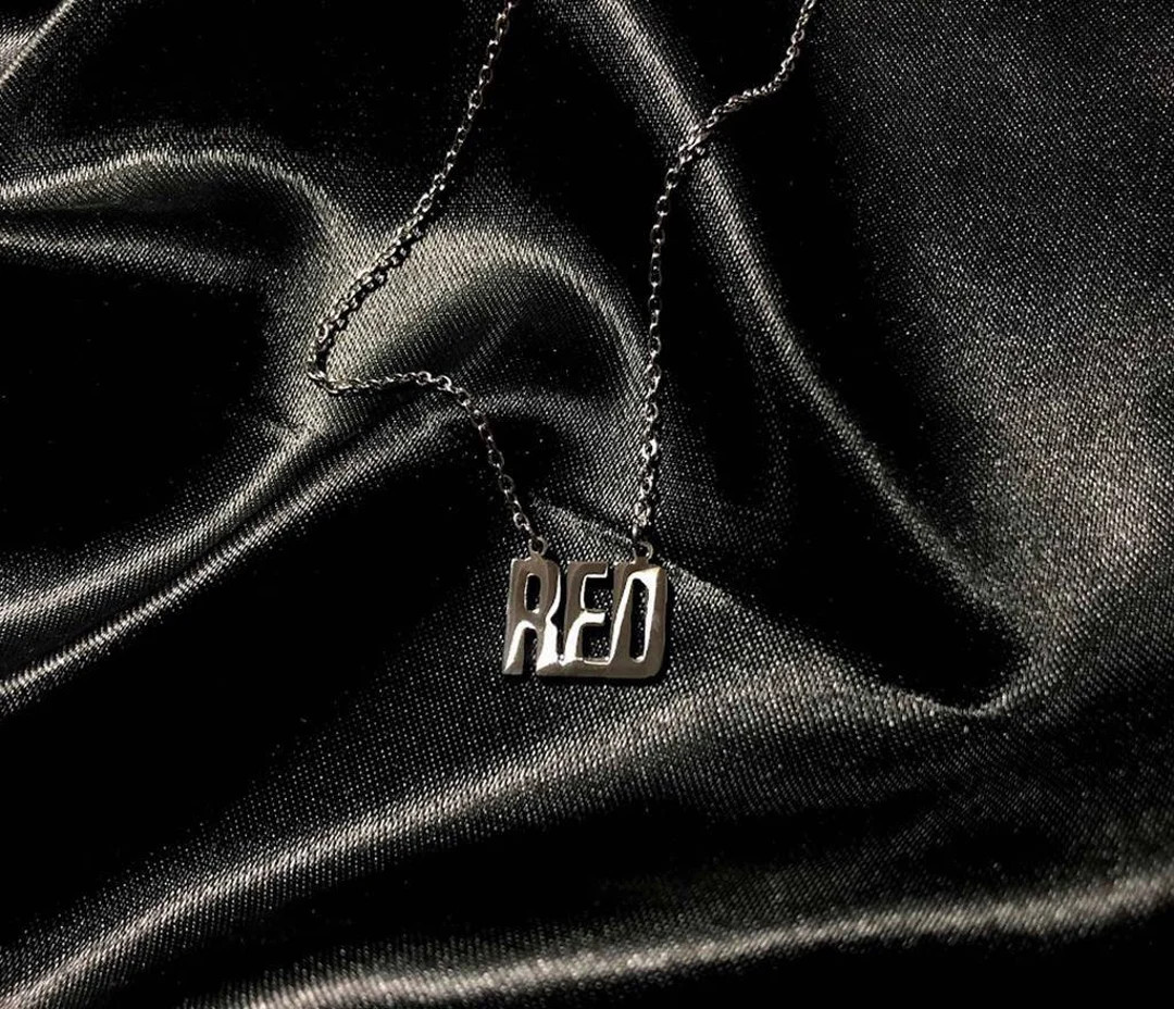 stainless steel red taylor's version necklace | Etsy (US)