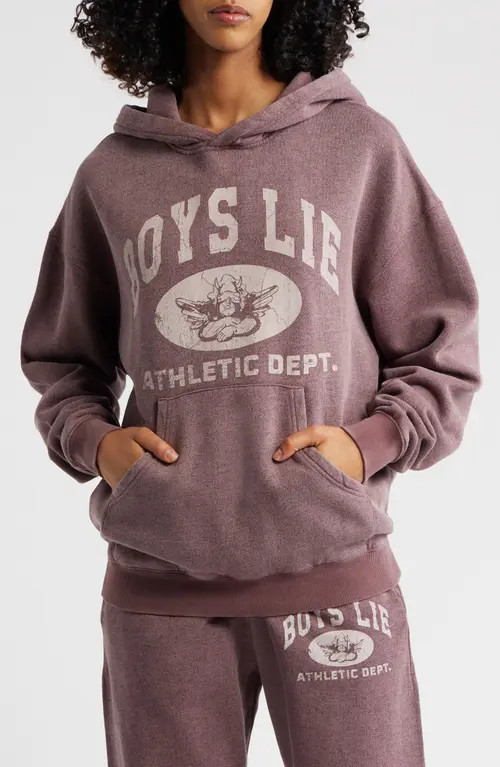 BOYS LIE Athletics Racer Hoodie in Plum at Nordstrom, Size Medium | Nordstrom