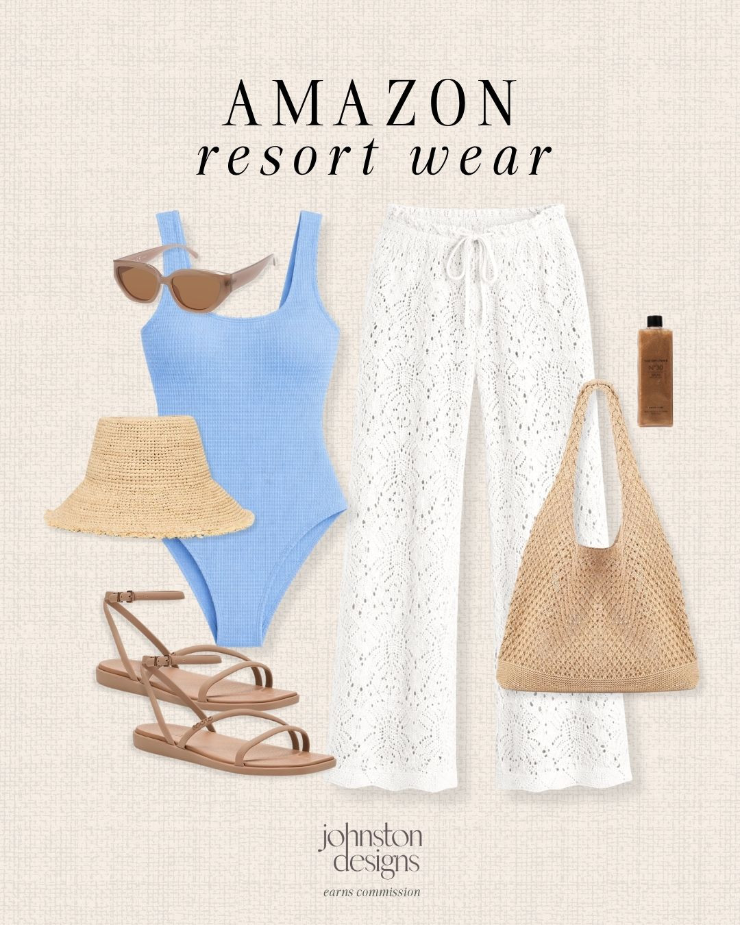 Amazon resort wear that feels effortless and elevated. Light layers, soft textures and an easy coastal look for beach days and vacation style. ☀️

Amazon resort wear, beach vacation outfit, coastal summer outfit, swimsuit coverup outfit, white crochet pants, one piece swimsuit outfit, resort style outfit, summer travel outfit, beach outfit ideas, amazon summer finds

Hashtags:
#ltkstyle #ltkfinds #amazonfashion #resortwear #beachoutfit #summerstyle #vacationoutfit #coastalstyle #travelstyle 

 #LTKootd #LTKSwim #LTKTravel