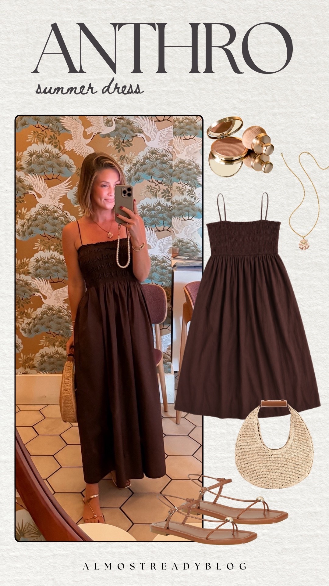 Anthropologie dress and accessories. XS dress / the gold sandals are so comfy and true to size

summer dresses, maxi dress, summer outfits, vacation outfits beach, sandals, Amanda west, almost_readyblog

#LTKootd