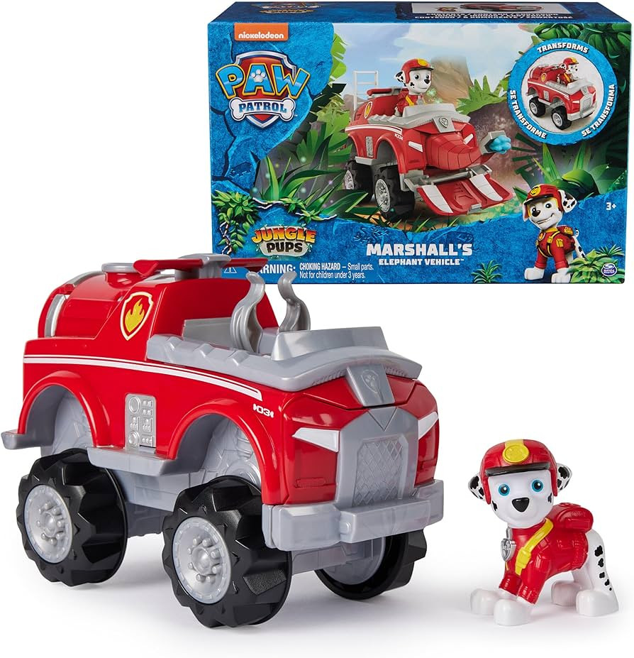 Paw Patrol Jungle Pups, Marshall Elephant Vehicle, Toy Truck with Collectible Action Figure, Kids... | Amazon (US)