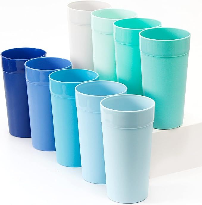 Youngever 18 Pack Unbreakable Plastic Tumblers 20 Ounce, Unbreakable Plastic Drinking Glasses, Pl... | Amazon (CA)