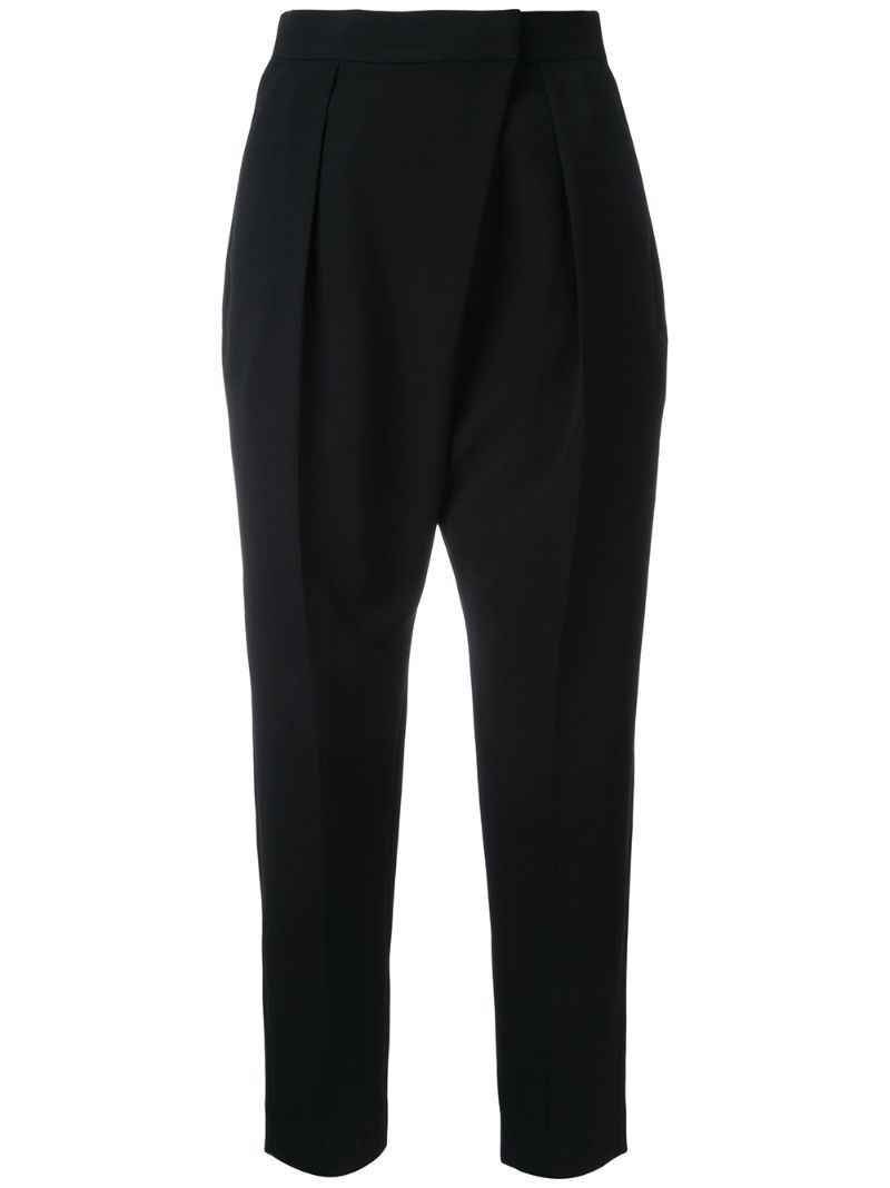 Enföld drop-crotch cropped trousers, Women's, Size: 36, Black, Polyester/Polyurethane | FarFetch US