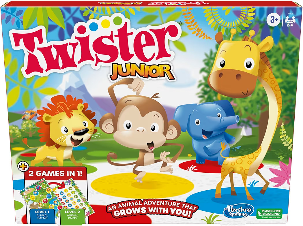 Hasbro Gaming Twister Junior Game, Animal Adventure 2-Sided Mat, 2 Games in 1, Party Game for Kid... | Amazon (US)