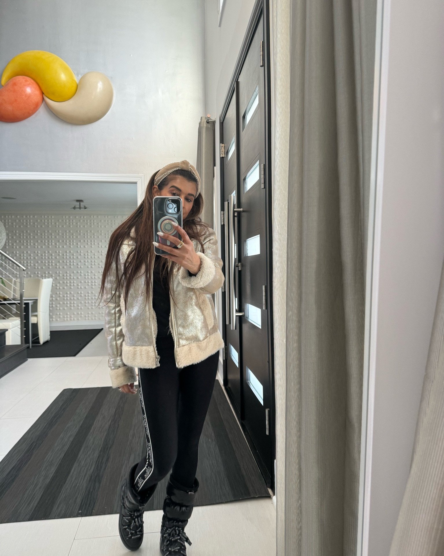 Obsessed with my Generation Love Dion metallic moto jacket! 🖤 From last season's silver to this season's stunning gold on sale, it's pure luxury with its faux shearling trim and zip-front closure. Soft, stylish, and a definite statement piece! #FashionLove

#LTKover40 #LTKstyletip #LTKsalealert