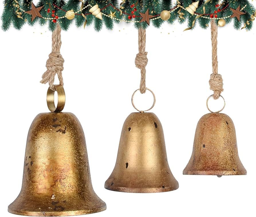 Amazon.com: Styleonme Decorative Bells, Christmas Decor Bells, Metal Indoor and Outdoor Blessing ... | Amazon (US)