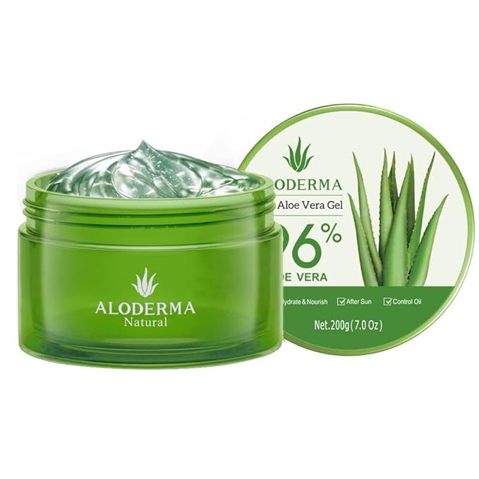 Aloderma Organic Pure Aloe Vera Gel Made with 96% USDA Organic Aloe Vera within 12 Hours of Harve... | Amazon (US)