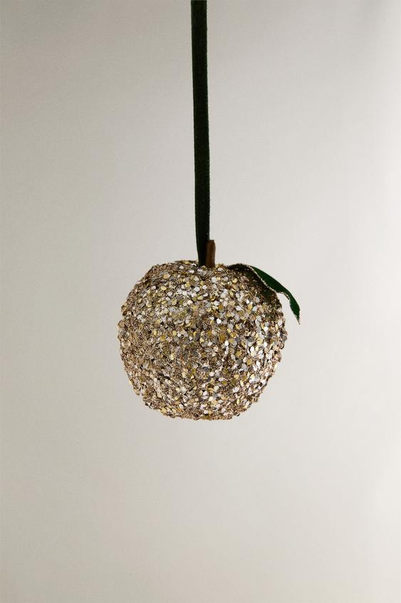 GLITTERY APPLE CHRISTMAS TREE ORNAMENT | Zara US