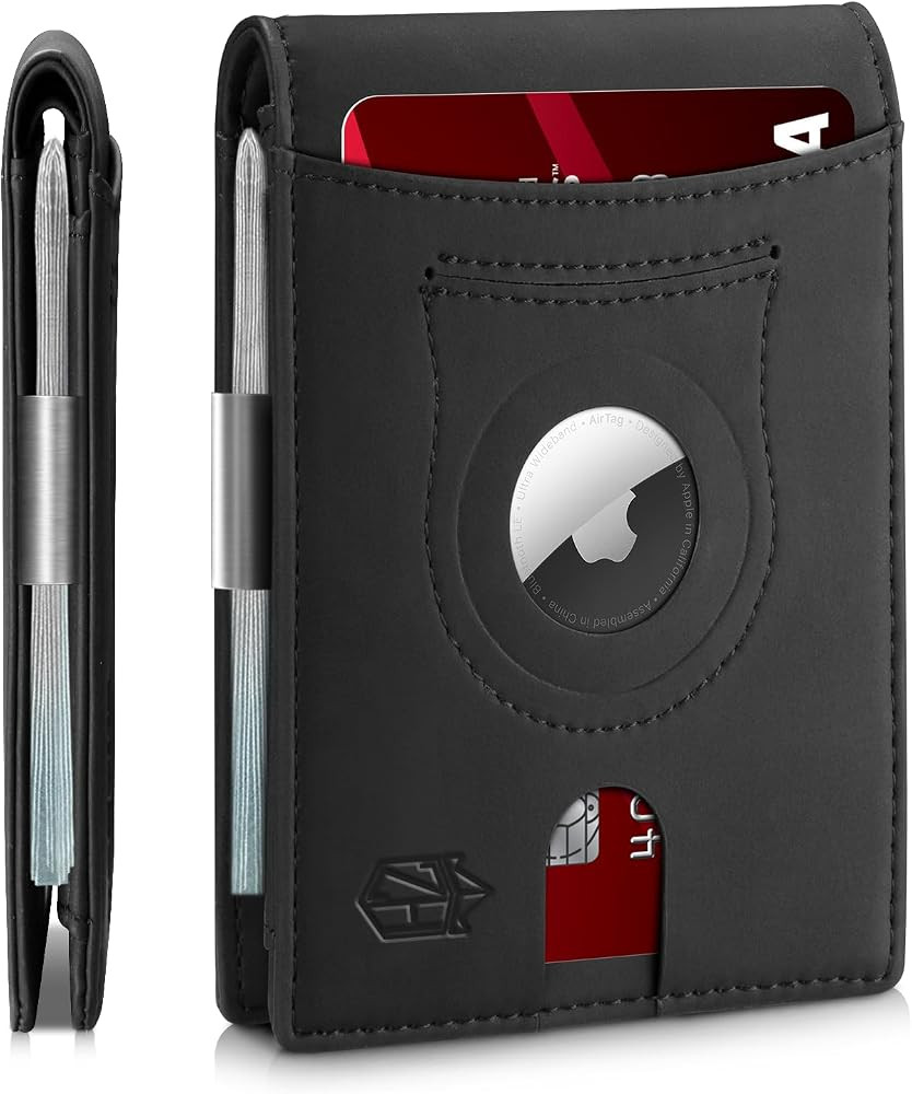 Zitahli Men's Wallets Airtag Holder Slim Rfid Leather with Gift Box | Amazon (US)