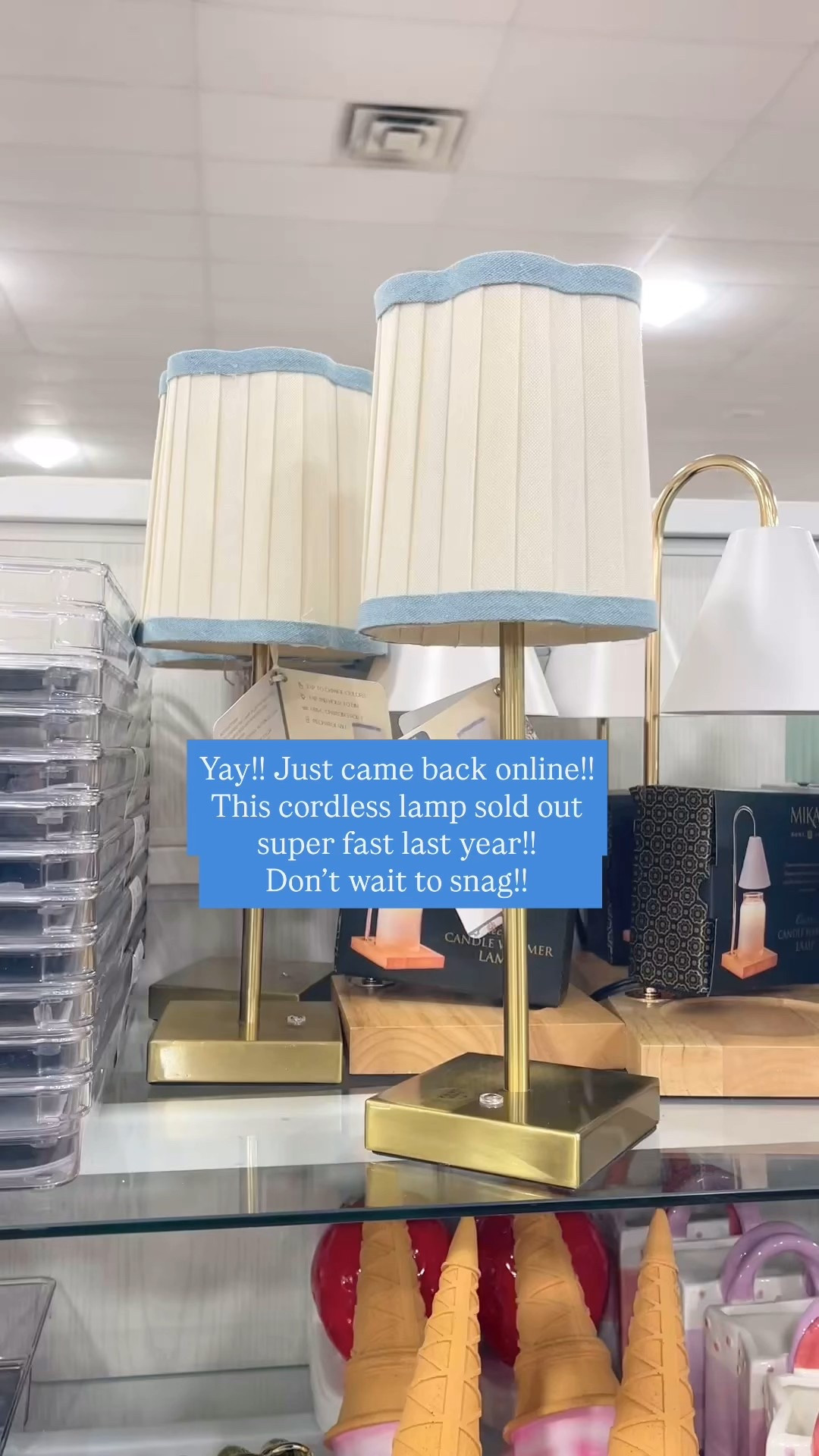 🚨Restock Alert!! Under $20  Blue and white cordless lamp back in stock!! 🏃🏼‍♀️💨

#LTKHome #LTKSaleAlert #LTKFindsUnder50