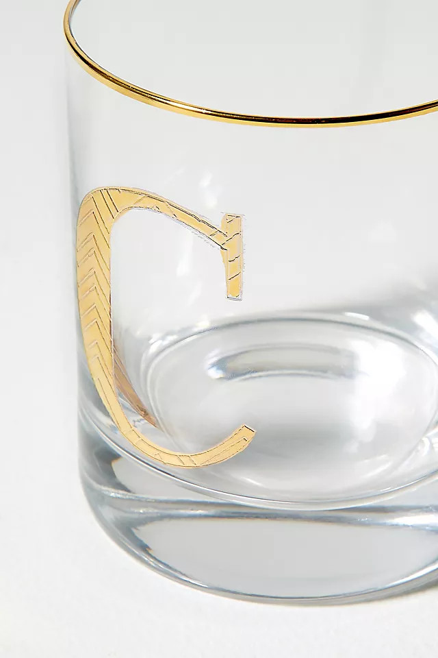 Gilded Monogram Glass | Anthropologie (UK)