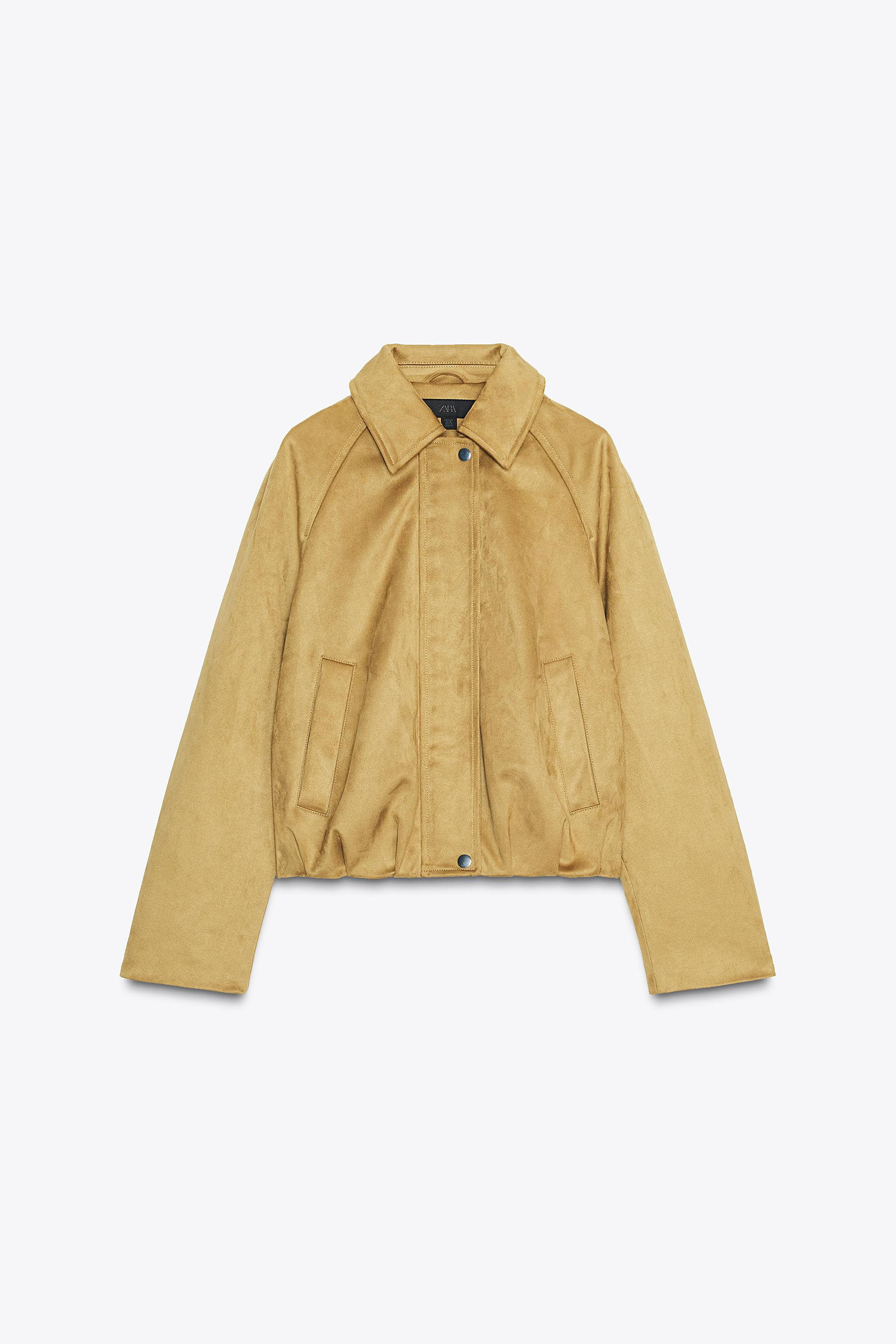 FAUX SUEDE BOMBER JACKET$ 99.90Mustard | 6318/237/305Add to cartAddLapel collar, long sleeve bomb... | Zara US