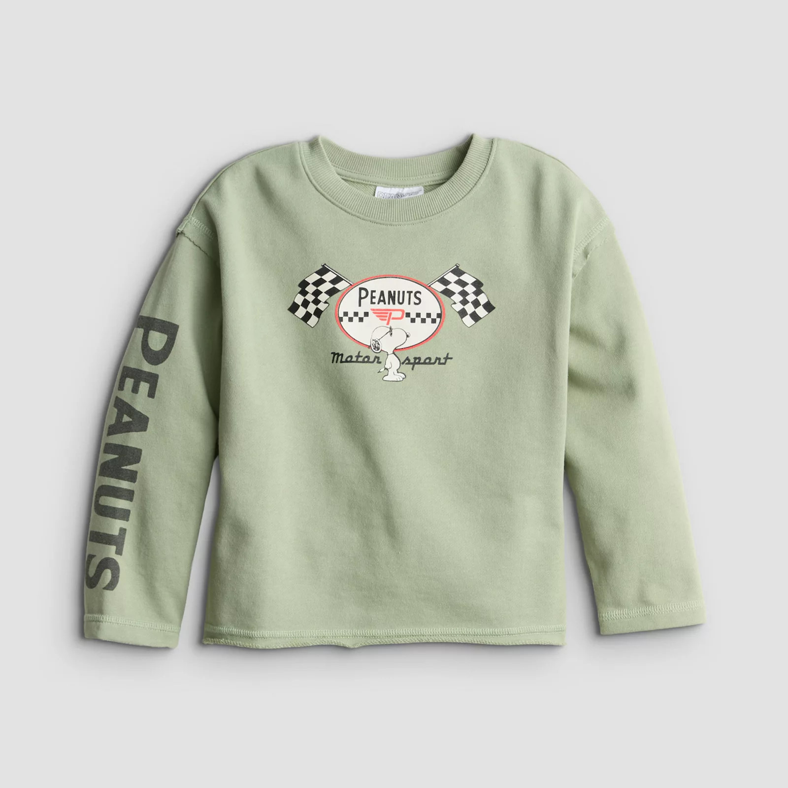 Baby & Toddler Boy Grayson Threads Kids The Label Peanuts Racing Graphic Crew Sweater, Toddler Boy's, Size: 2T, Green | Kohl's