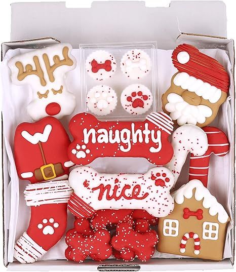 Wüfers Dog Cookie Box | Handmade Hand-Decorated Dog Treats | Dog Gift Box Made with Locally Sour... | Amazon (US)