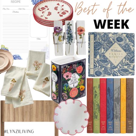 Best of the Week - all of the most clicked items of last week 

Recipe pages, Amazon baking, Amazon cooking, Amazon finds, Amazon home, mushroom napkins, linen napkins, summer napkins, Anthropologie home, Anthropologie finds, fluted headboard, queen headboard, king headboard, Amazon headboard, pretty salad plate, pink salad plate, Temu finds, Temu home, secret garden book vase, bookworm, lord of the rings book set, sunflower binder, sunflower recipe binder, zazzle finds, zazzle home, floral refrigerator magnets, Etsy finds, etsy home, red floral plates, Walmart finds, Walmart home 

#LTKHome #LTKFindsUnder50 #LTKFindsUnder100