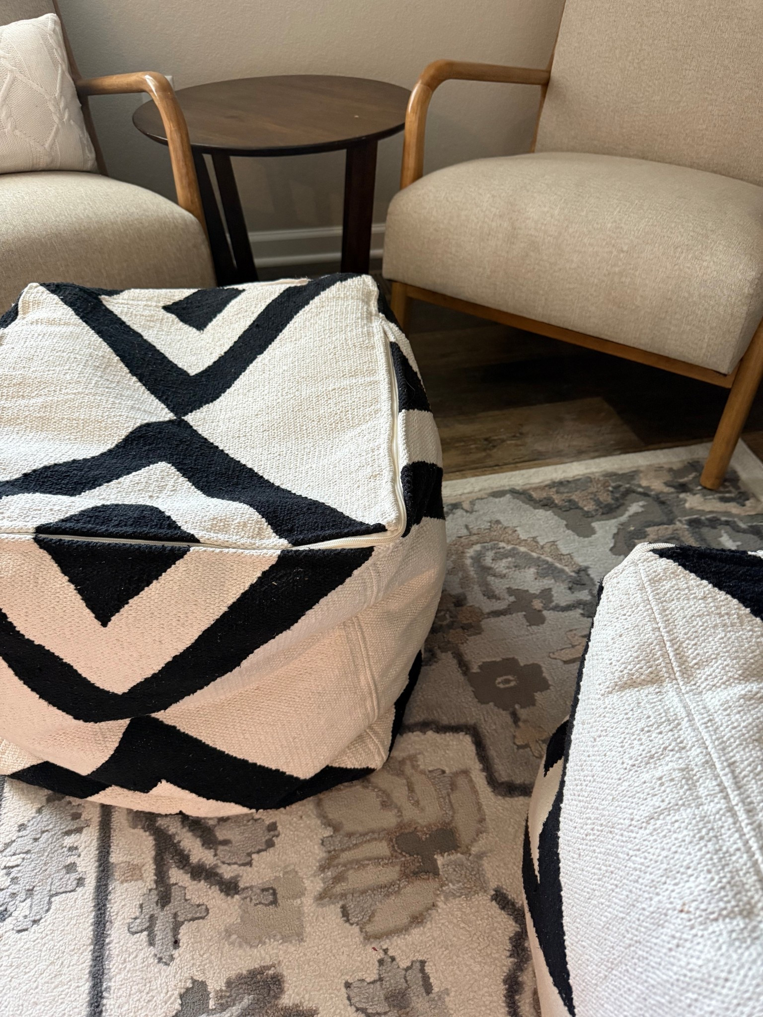 Upgrade your home with this versatile handcrafted round pouf ottoman, perfect for adding style and functionality to any space. Designed for multi-purpose use, this ottoman can be a foot stool, coffee table, accent piece, or extra seating

#LTKHome #LTKFindsUnder100 #LTKKids