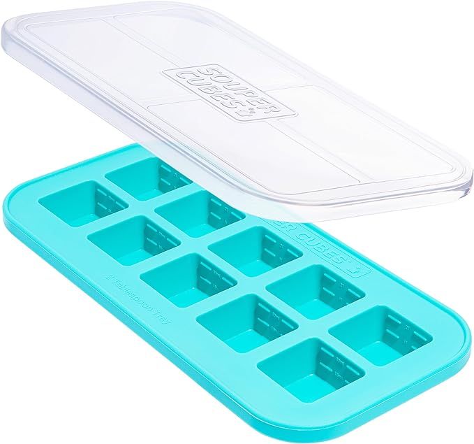 Souper Cubes 2 Tbsp Silicone Freezer Tray With Lid - Easy Meal Prep Container and Kitchen Storage... | Amazon (US)