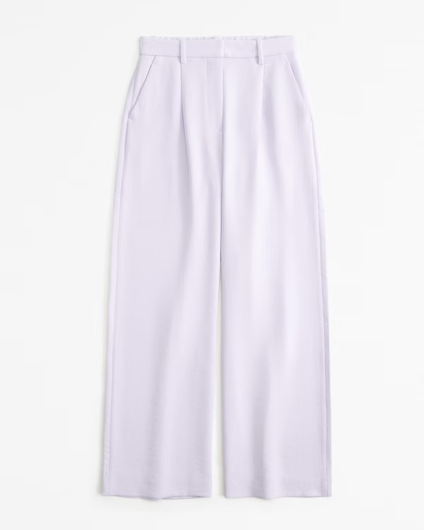 A&F Harper Tailored Premium Crepe Pant | Abercrombie & Fitch (US)