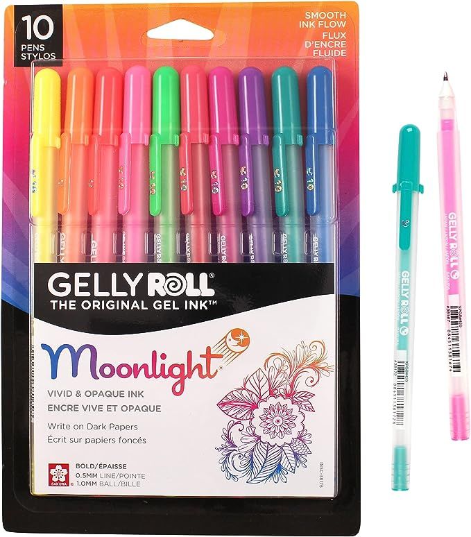 SAKURA Gelly Roll Moonlight Gel Pens - Bold Point Opaque Ink Pen for Journaling, Art, or Drawing ... | Amazon (US)